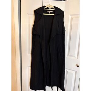 Zara Black Wool Vest Coat